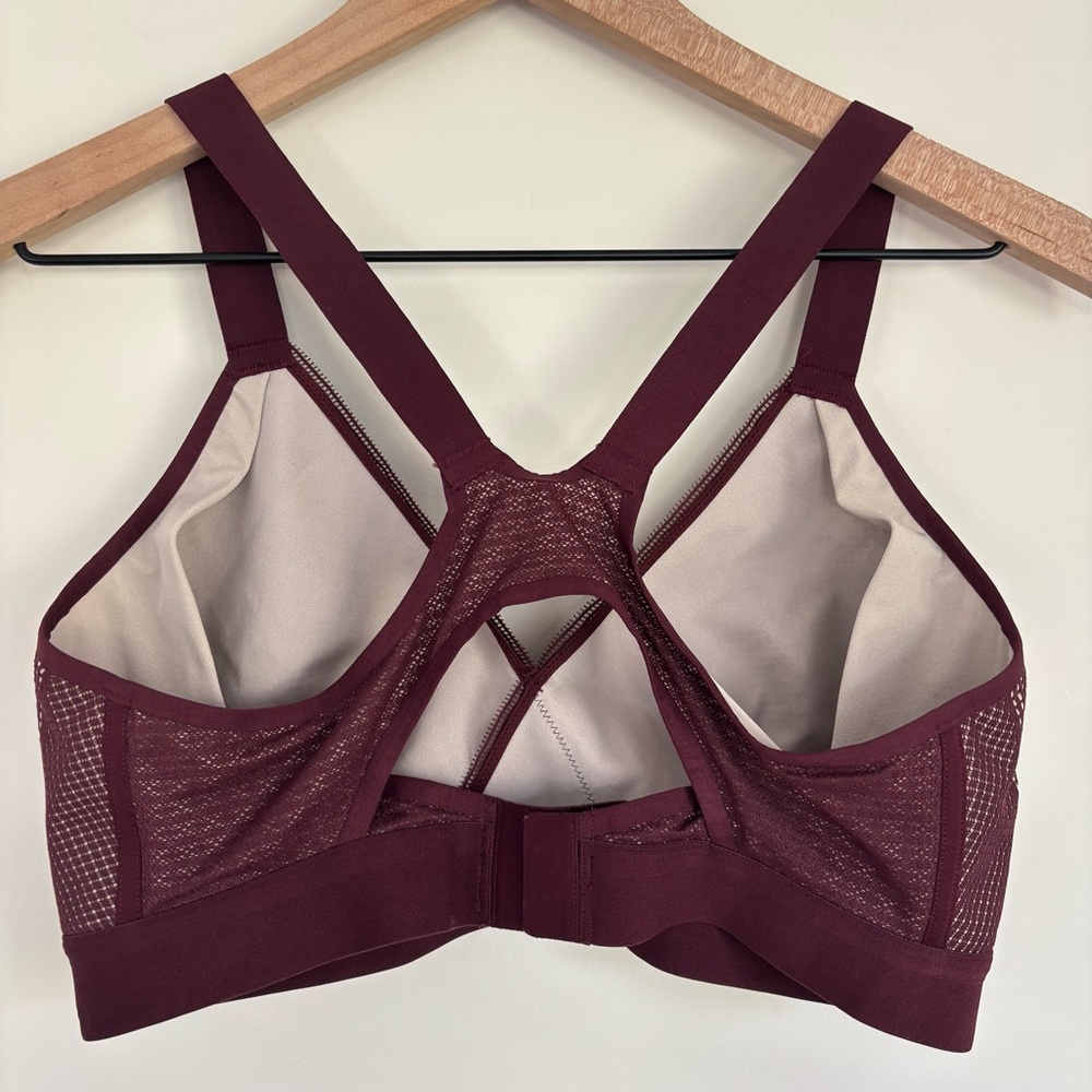 Lululemon Awake to Lace Bra 34E in Garnet Red and Beige - Picture 7 of 10